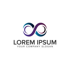 Fototapeta premium unlimiter circle logo creative unique logo design concept template. fully editable vector