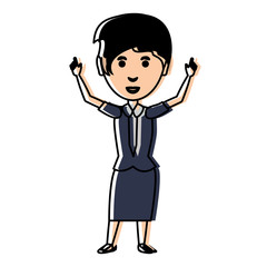 cartoon businesswoman icon