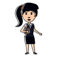 cartoon businesswoman icon