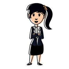 cartoon businesswoman icon