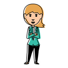 cartoon businesswoman icon