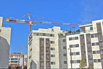 Fototapeta na wymiar Construction of a residential area.