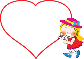 kids with heart shape