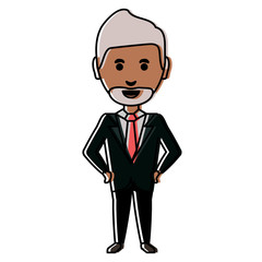 cartoon businessman icon
