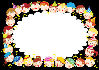 kids with blank border