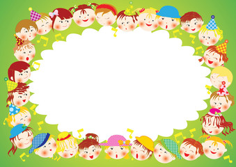 kids with blank border