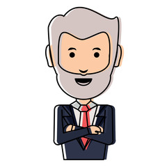 cartoon businessman icon