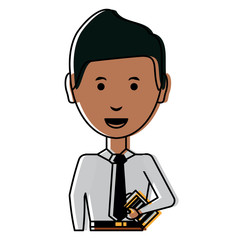 cartoon businessman icon