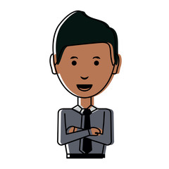 cartoon businessman icon