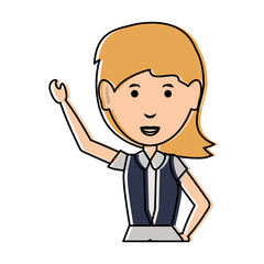 cartoon businesswoman icon