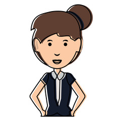 cartoon businesswoman icon