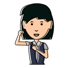cartoon businesswoman icon