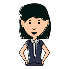 cartoon businesswoman icon