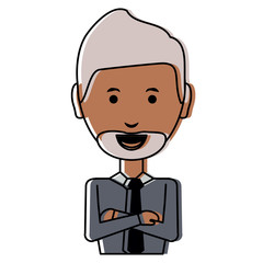 cartoon businessman icon