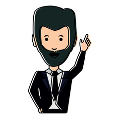 cartoon businessman icon
