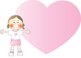 kids with heart shape