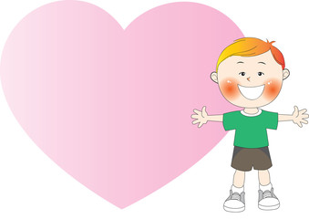 kids with heart shape