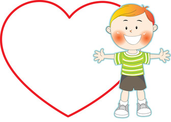 kids with heart shape