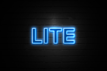 Lite neon Sign on brickwall