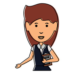 cartoon businesswoman icon