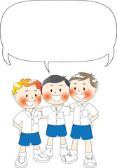 kids with blank border