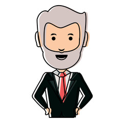 cartoon businessman icon