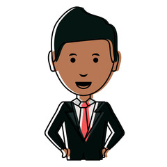 cartoon businessman icon