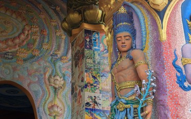 Statue of a beautiful angel in Thai temple.