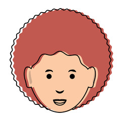 cartoon woman face icon
