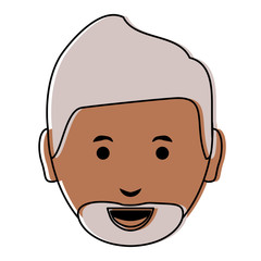 cartoon man face icon