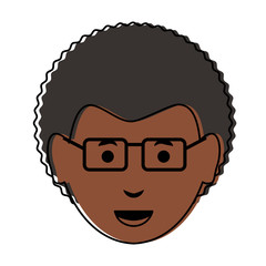 cartoon man face icon