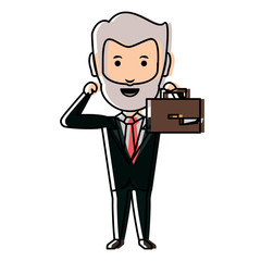 Cartoon businessman icon