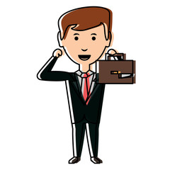 Cartoon businessman icon