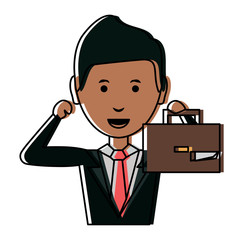 Cartoon businessman icon
