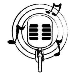 retro microphone icon
