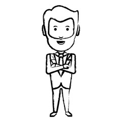 cartoon businessman icon