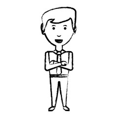 cartoon businessman icon