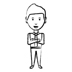 cartoon businessman icon