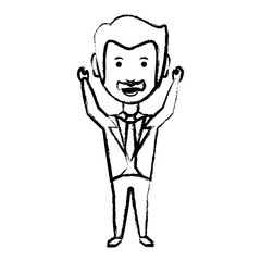 cartoon businessman icon