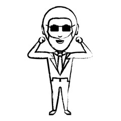 cartoon businessman icon