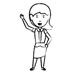 cartoon businesswoman icon