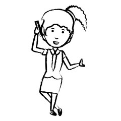 cartoon businesswoman icon