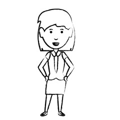 cartoon businesswoman icon