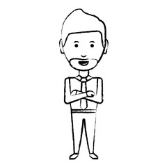 cartoon businessman icon