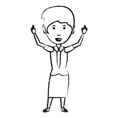 cartoon businesswoman icon