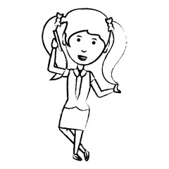 cartoon businesswoman icon