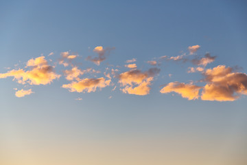 the empty sky full of  clouds