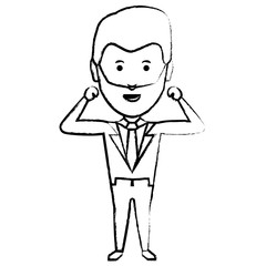 cartoon businessman icon