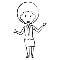cartoon businesswoman icon