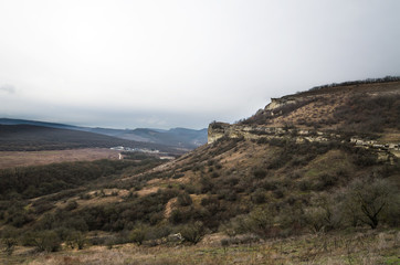 Fototapeta na wymiar Hills in Crimea near Bakhchisarai (Crimea)